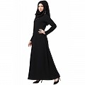 A-line inner abaya with a complementary Hijab- Black A-line inner abaya with a complementary Hijab- Black